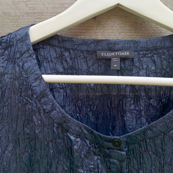 Eileen Fisher Tops - Eileen Fisher 100% silk blouse with texture